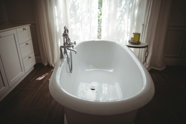 Interior view of bathtub and tap